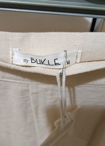 m Beden My Bukle Krem İnce şile bezi S/M