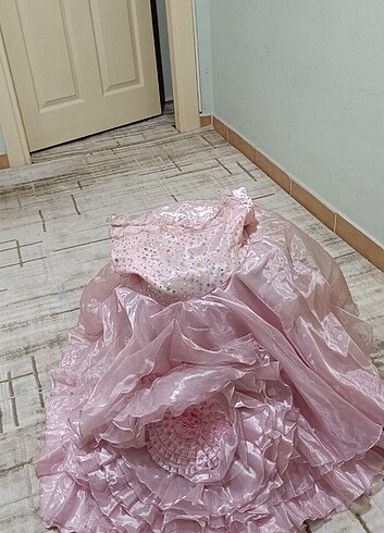 İNDİRİM de Kız çocuk Tüllü saten abiye 8-9 yaş - Görsel 12