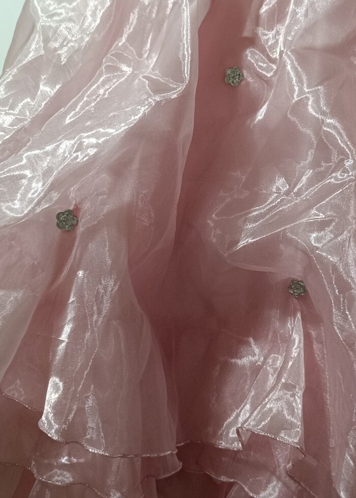 İNDİRİM de Kız çocuk Tüllü saten abiye 8-9 yaş - Görsel 5