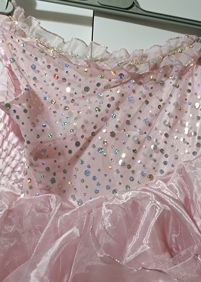 İNDİRİM de Kız çocuk Tüllü saten abiye 8-9 yaş - Görsel 2