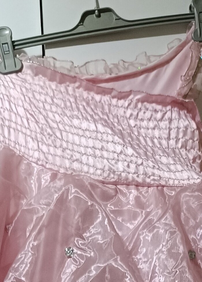 İNDİRİM de Kız çocuk Tüllü saten abiye 8-9 yaş - Görsel 4