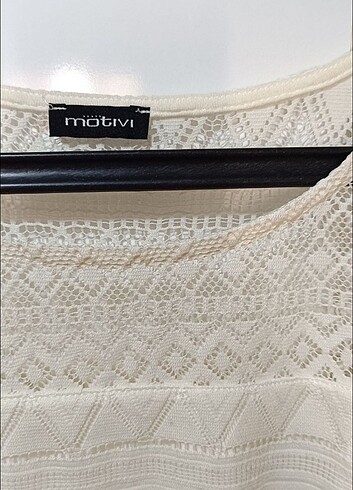 EKRU RENK MOTIVI MARKA YAZLIK ELBİSE S - Görsel 7