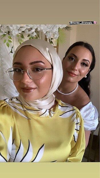 Diğer Saten çiçekli elbise