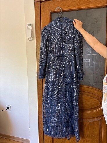 38 Beden mavi Renk Abiye