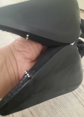 Siyah Yılan Desenli Pilili Stiletto Kadın Ayakkabı - Görsel 7