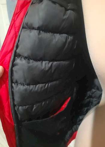 Kırmızı Kadın Kışlık Fermuarlı Mont - Görsel 7