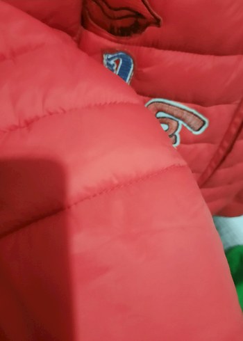 Kırmızı Kadın Kışlık Fermuarlı Mont - Görsel 6