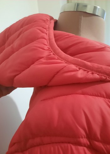 Kırmızı Kadın Kışlık Fermuarlı Mont - Görsel 10