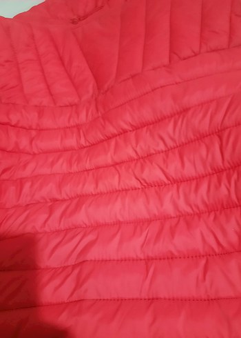 Kırmızı Kadın Kışlık Fermuarlı Mont - Görsel 12