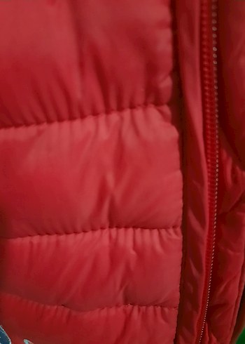 Kırmızı Kadın Kışlık Fermuarlı Mont - Görsel 9
