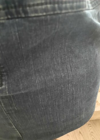 Düğmeli Lacivert Kot Etek - Görsel 6