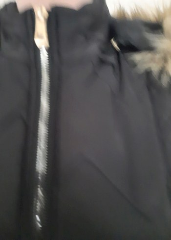 Kürklü Kapüşonlu Siyah Kadın Yelek - Görsel 3