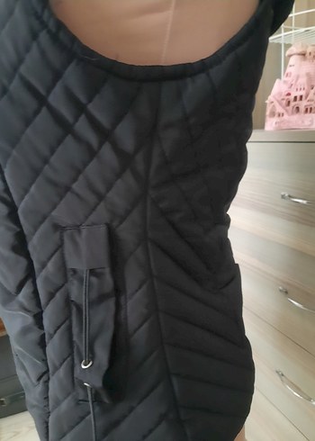 Kürklü Siyah Kadın Yelek - Görsel 7