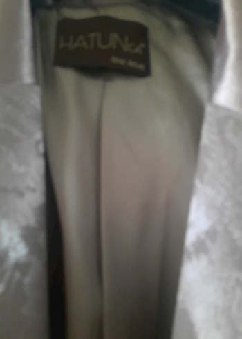 Nakışlı Gri  kısa Ceket - Görsel 5