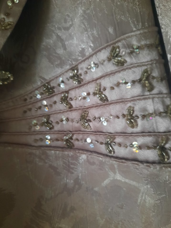 Nakışlı Gri  kısa Ceket - Görsel 4