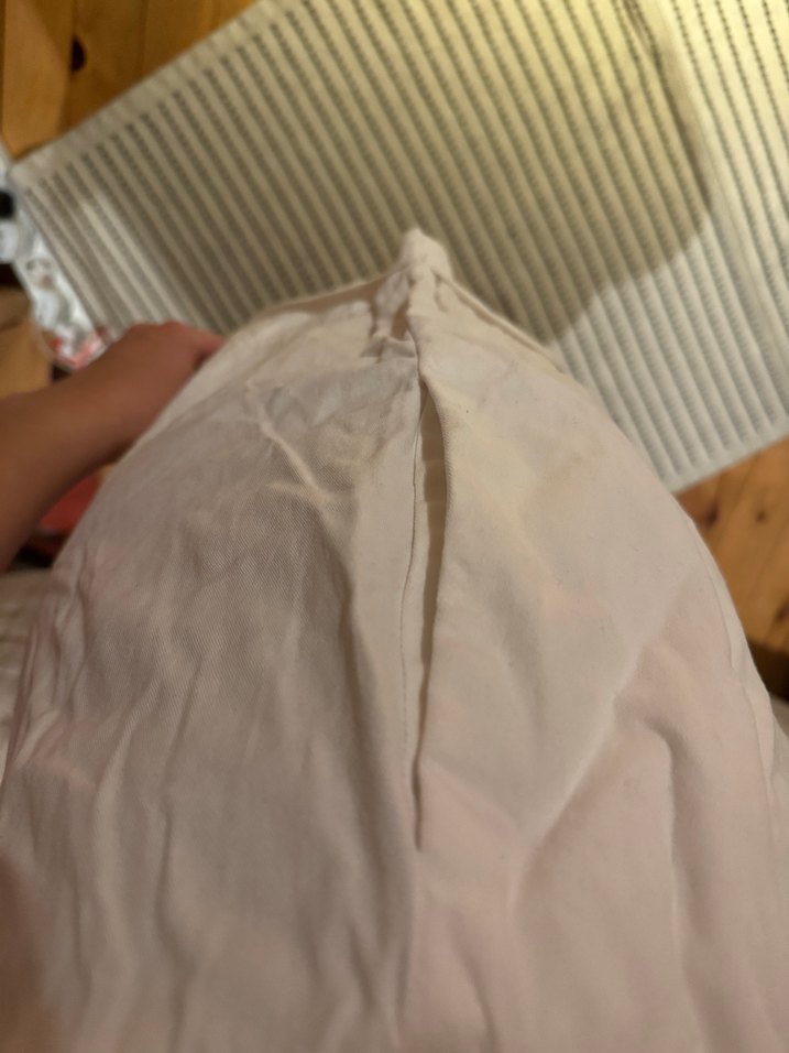 Beyaz V Yaka Keten Midi Kadın Tulum - Görsel 4