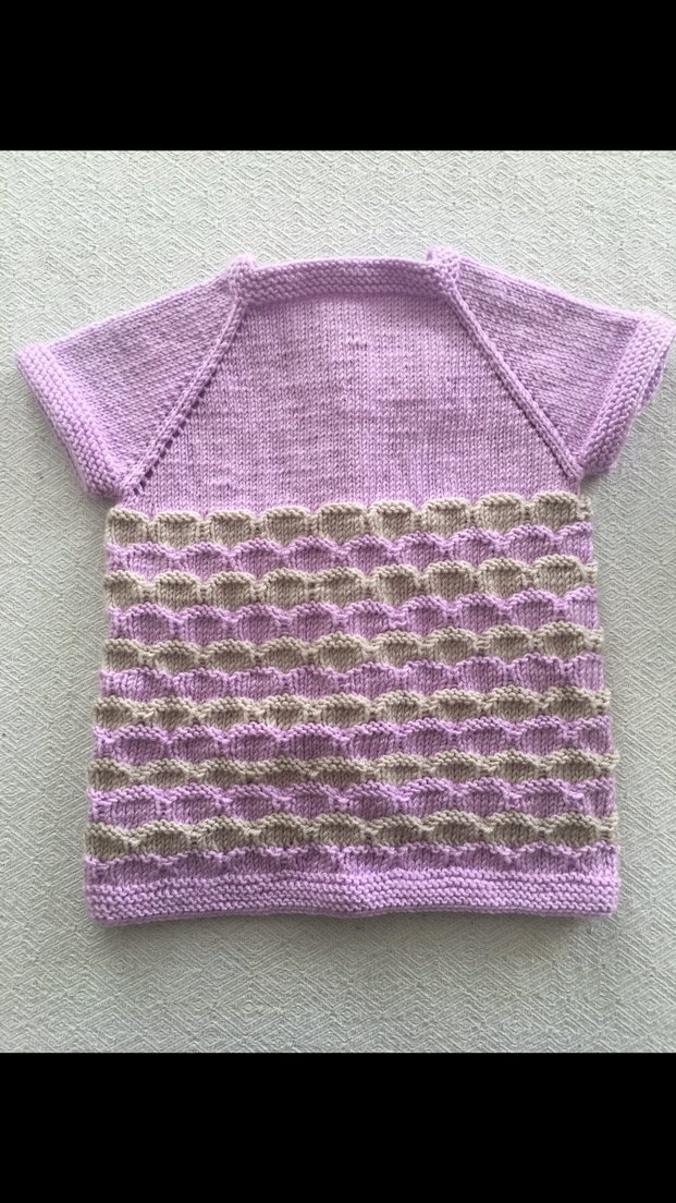 Kız Çocuk Lila Örgü Kısa Kollu Hırka - Görsel 3