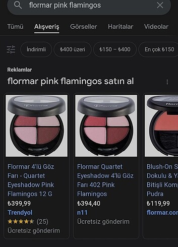  Beden Flormar far paleti 