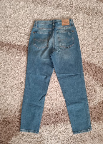 Rahat Kesim Mavi Kadın Midi Kot Pantolon - Görsel 2