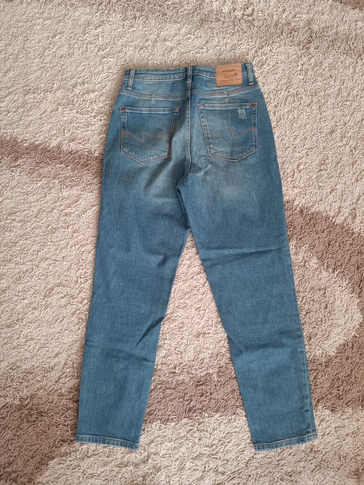 Rahat Kesim Mavi Kadın Midi Kot Pantolon - Görsel 2