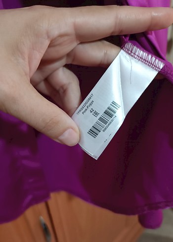 Fuşya pembe Düğmeli Saten Kadın Gömlek - Görsel 4