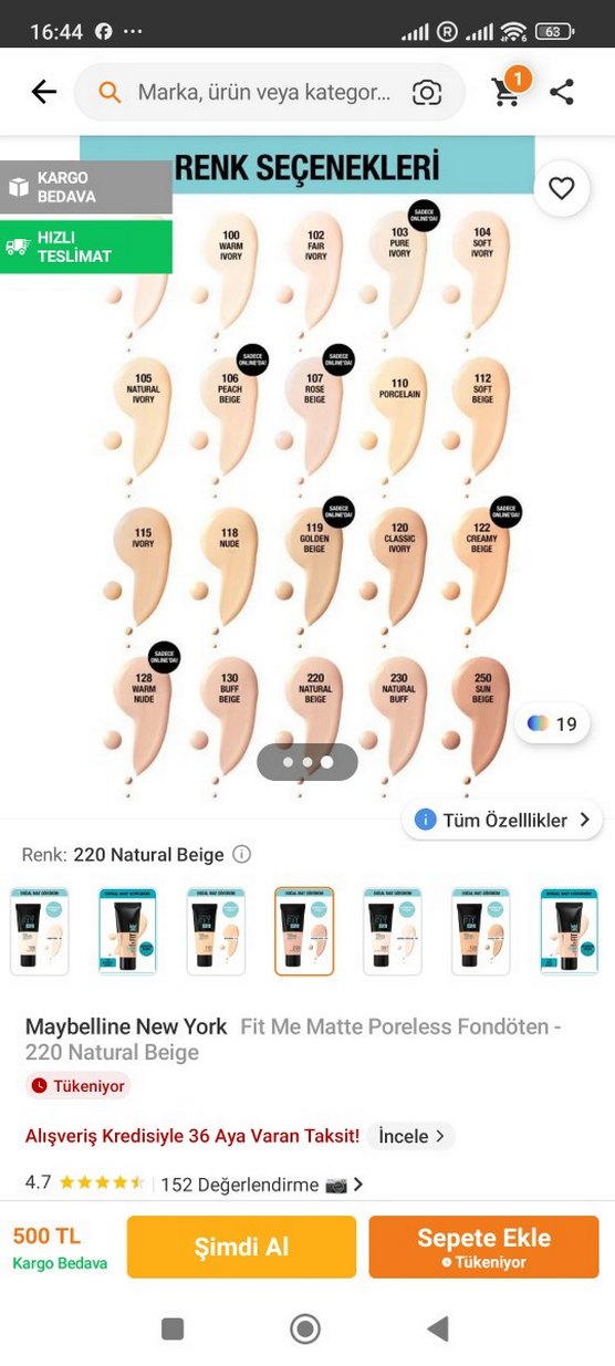 Maybelline New York Fit Me Matte Poreless Fondöten 250 numara - Görsel 2