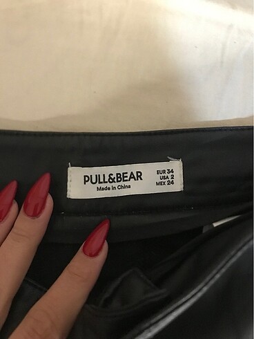 Pull and Bear Pull&bear deri pantolon