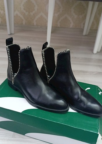 Siyah Deri Yüksek Topuklu Gotik Botlar