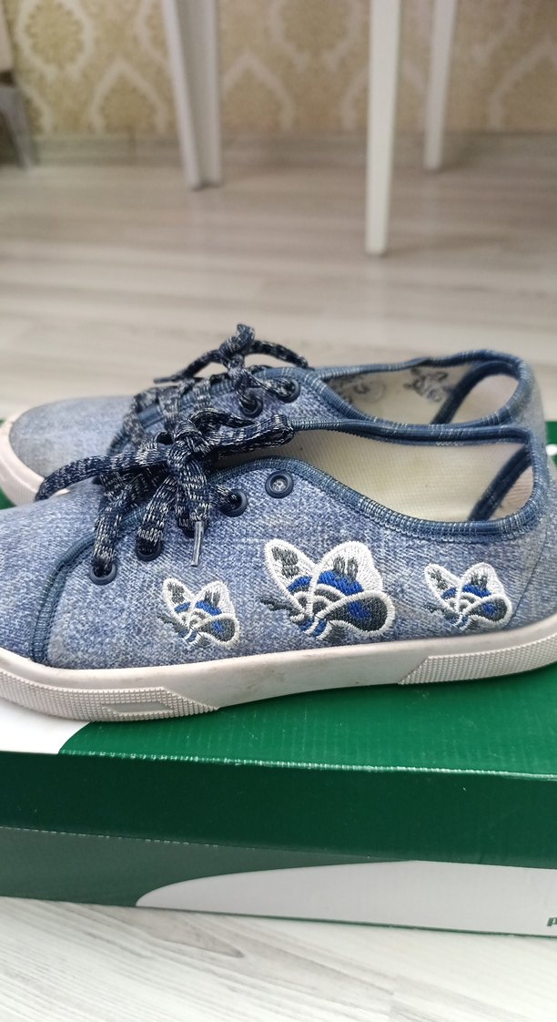 Kadın Kot Kumaş NakışlıSpor Ayakkabı - Görsel 2