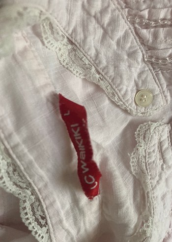LC Waikiki Coquette Dantel Detaylı Keten Bluz