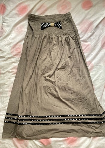 Kurdele Detaylı Uzun Vintage Etek \ Elbise