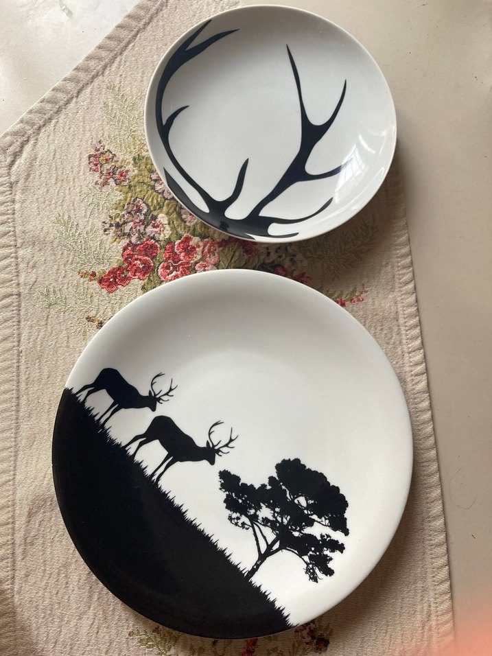Geyik Desenli Tabaklar - Görsel 2