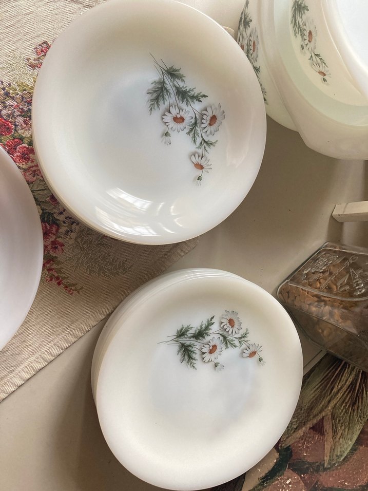 Arcopal France Beyaz Çiçekli Hafif Yemek Takımı - Görsel 5