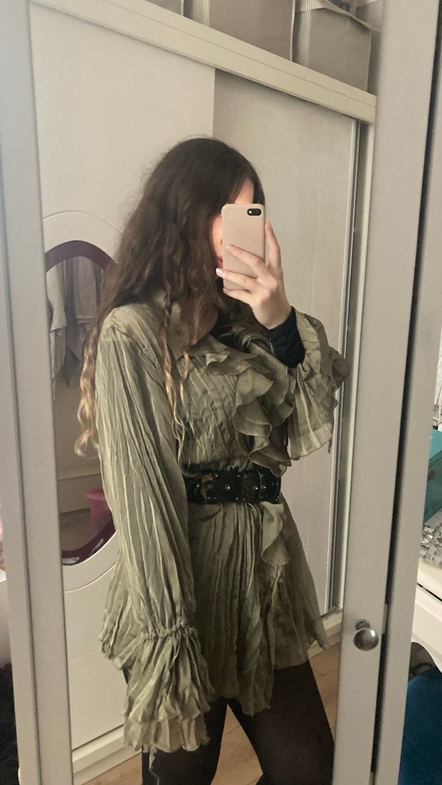 Vintage Fırfırlı Bluz - Görsel 2