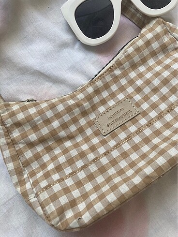 American Vintage Ekoseli Baget Çanta