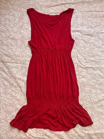 m Beden kırmızı Renk Bershka Vintage Fırfırlı Bluz/Elbise
