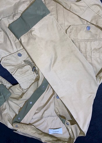 Düğmeli Bej Ceket - Görsel 7