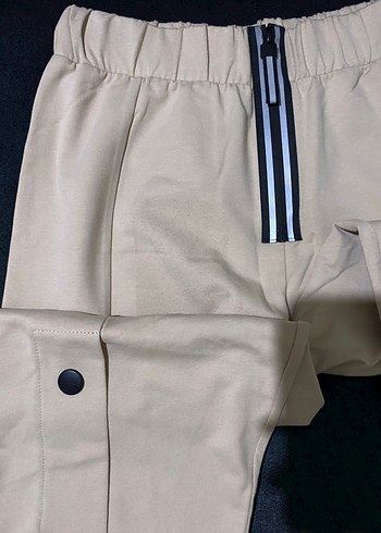 Düğmeli Bej Kadın Eşofman - Görsel 3