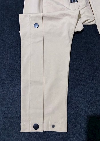 Düğmeli Bej Kadın Eşofman - Görsel 4