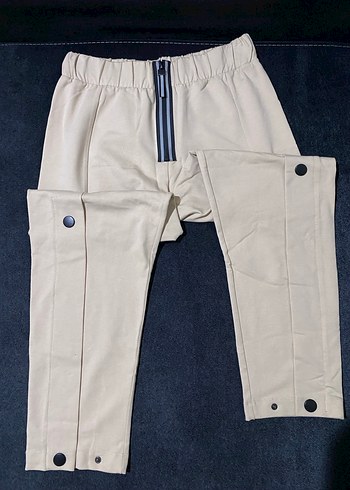 Düğmeli Bej Kadın Eşofman - Görsel 2