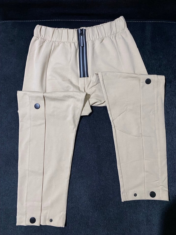 Düğmeli Bej Kadın Eşofman - Görsel 2