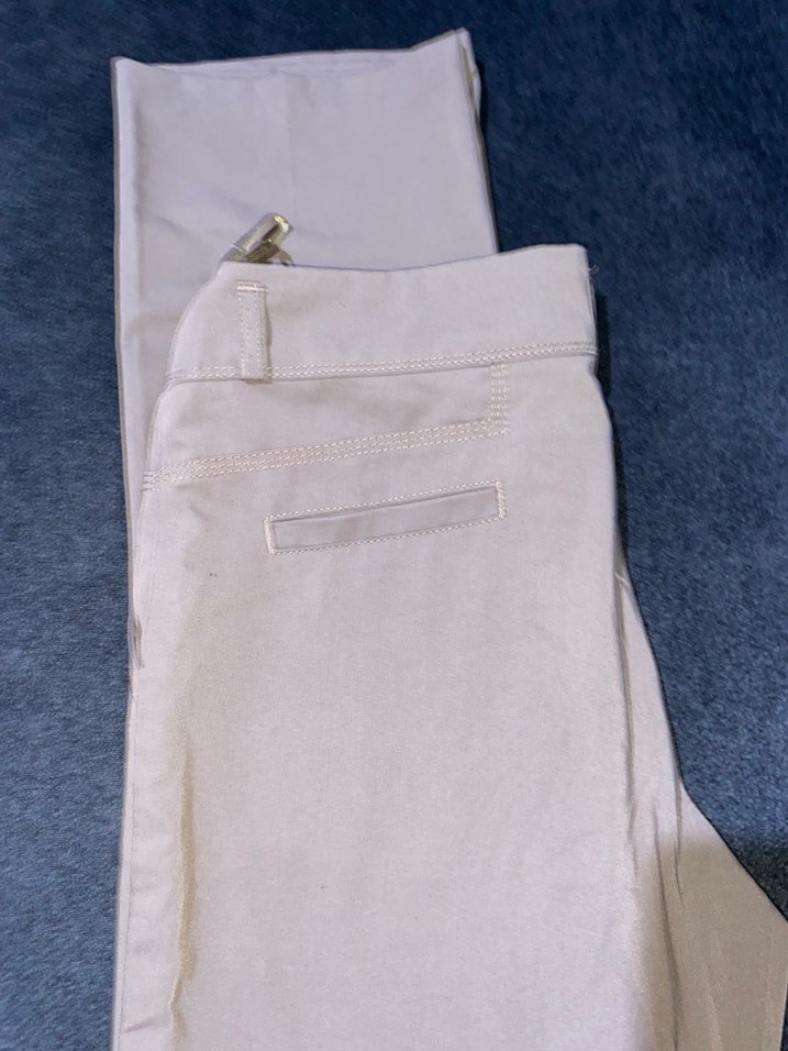 Vintage Bej Düğmeli Kadın Kumaş Pantolon - Görsel 5