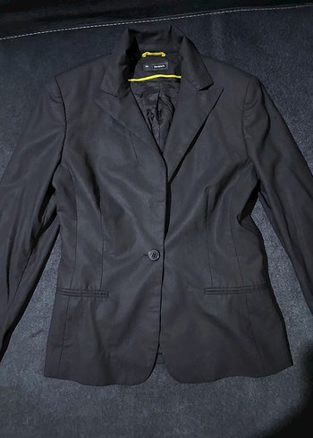 Network Düğmeli Siyah Kadın Blazer Ceket - Görsel 4