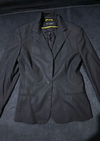 Network Düğmeli Siyah Kadın Blazer Ceket - Görsel 3