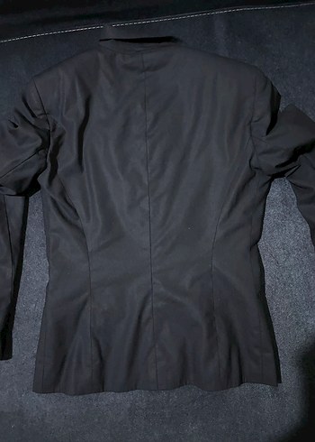 Network Düğmeli Siyah Kadın Blazer Ceket - Görsel 5