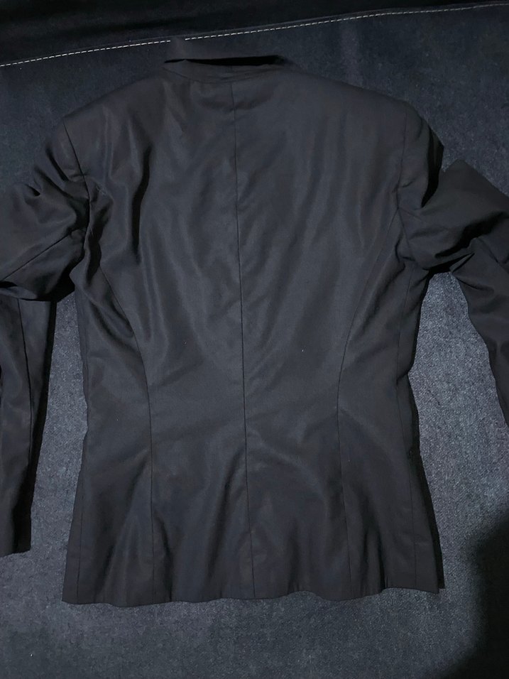 Network Düğmeli Siyah Kadın Blazer Ceket - Görsel 5