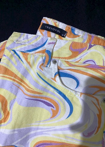 Kadın Çok Renkli Kot Pantolon - Görsel 2