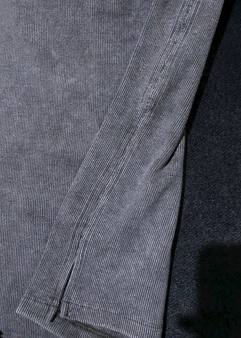 Gri Uzun Fitilli, Kısa Kollu Elbise - Görsel 4