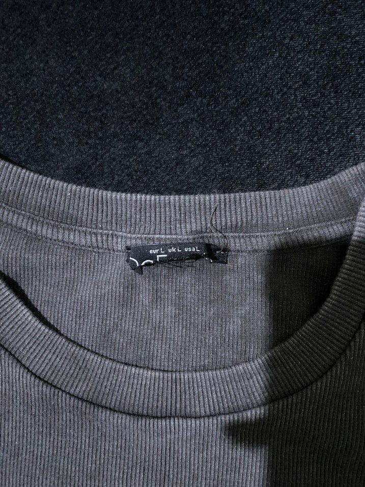 Gri Uzun Fitilli, Kısa Kollu Elbise - Görsel 5