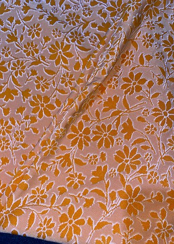 Turuncu Çiçek Desenli Pantolon - Görsel 4